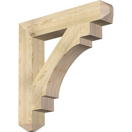 Ekena Millwork Merced Craftsman Rough Sawn Bracket, Douglas Fir, 6"W x 36"D x 36"H BKT06X36X36MRC04RDF